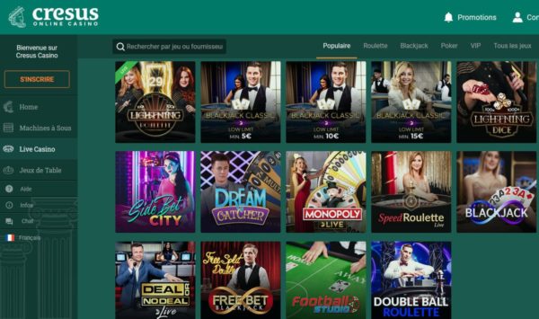 Cresus Casino Pourboire dans distraire des plus grands jeux avec casino