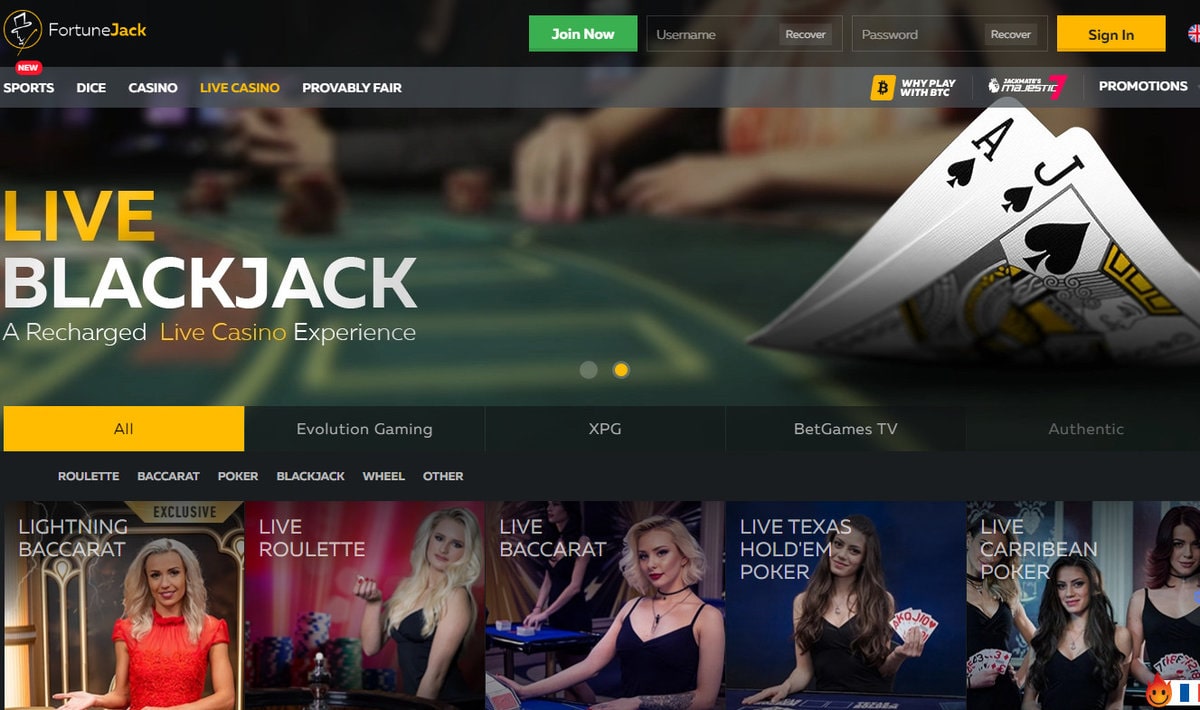 Casino bitcoin FortuneJack