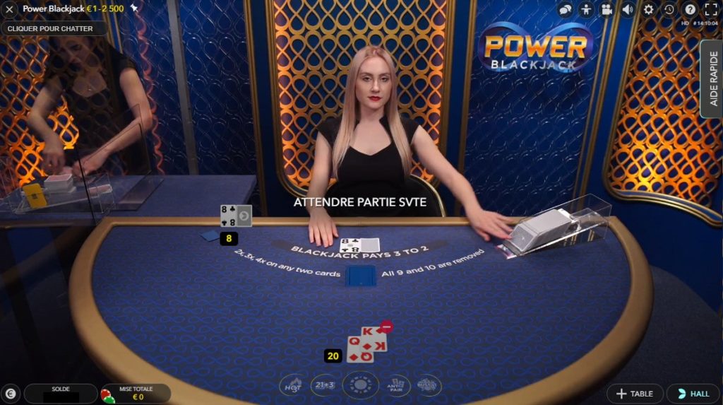 Croupiers en direct du Power Blackjack