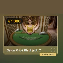 Le nombre de tables de Blackjack Salon Prive augmente