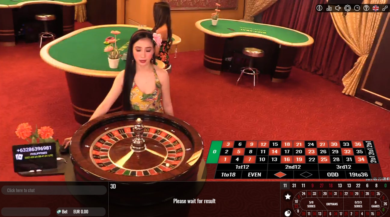 Table de roulette en ligne retransmise via la technologie Vivo Gaming