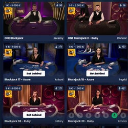 Encore plus de tables de blackjack en live de Pragmatic Play Live Casino