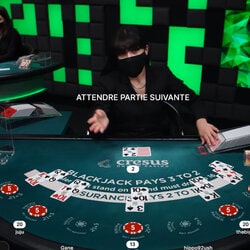 Tournoi de Blackjack en ligne sur Cresus sur des tables exclusives
