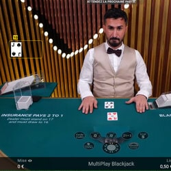 Le jeu en live Multiplay Blackjack est la seule table de blackjack online d'Authentic Gaming