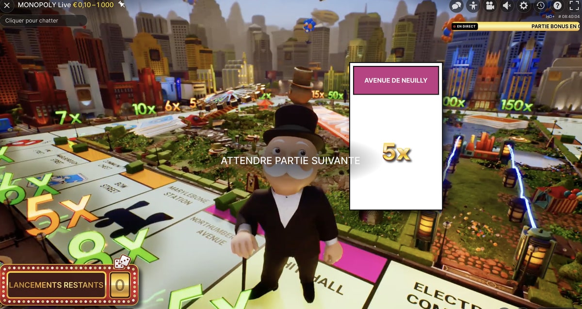 Avenue de Neuilly sur Monopoly Live