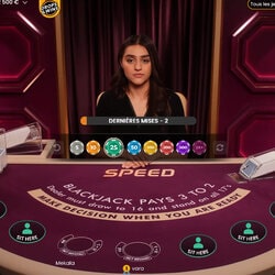 2 jeux Speed Blackjack Ruby sur Dublinbet