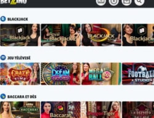 Jeux de blackjack avec croupiers en direct sur Betzino
