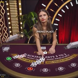 Classic Free Bet Blackjack d'Evolution sur Cresus Casino