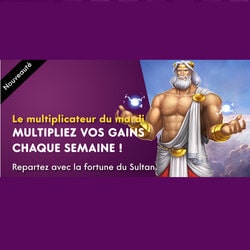 nouvelle promotion sur Wild Sultan avec multiplicateur de gains