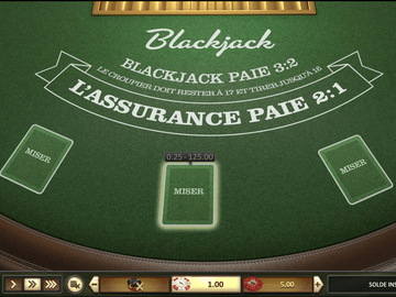 Table de blackjack en ligne en RNG