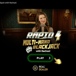 Rapid Multi-Hand Blackjack avec Rachael