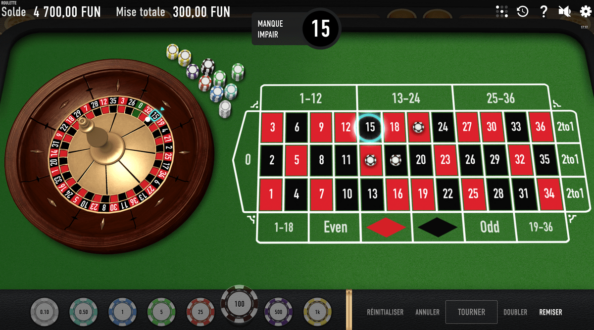 Roulette gratuite en RNG