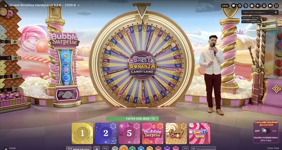 Studio Sweet Bonanza Candyland de Pragmatic Play Live