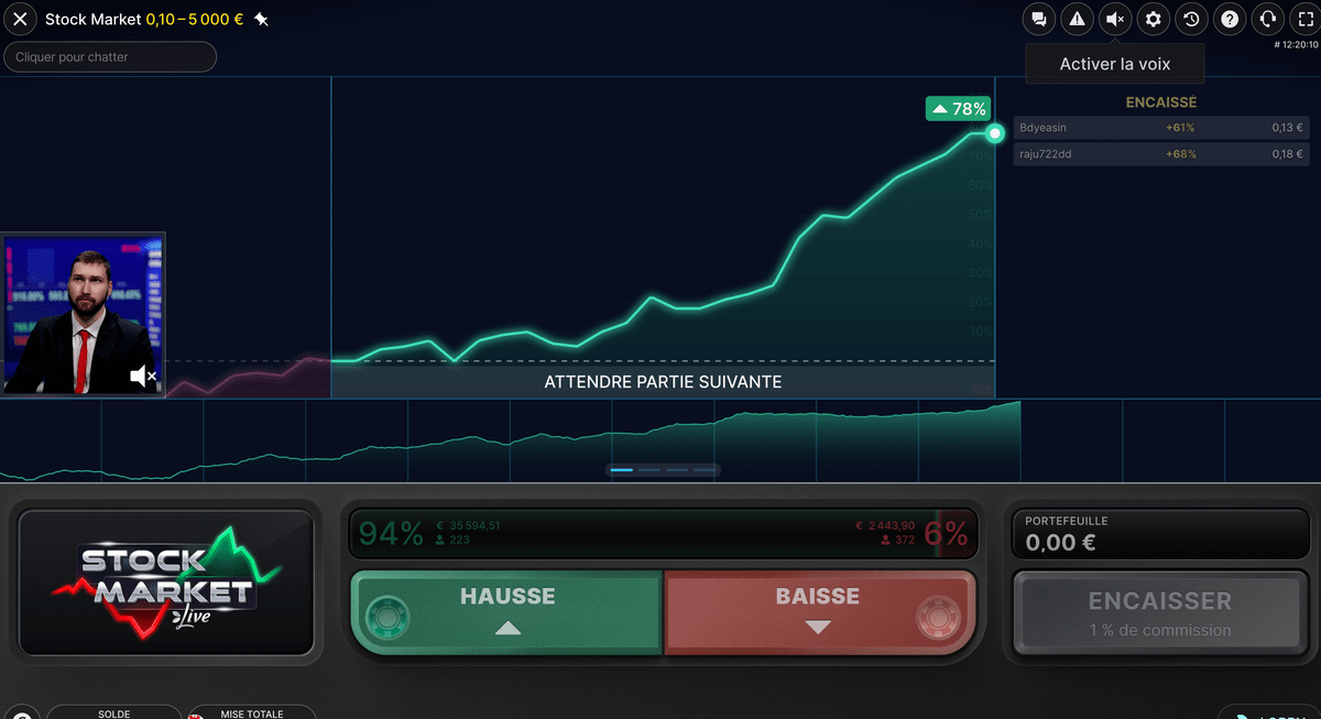 Stock Market, jeu de bourse du logiciel Evolution