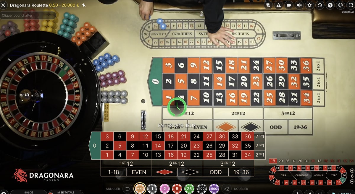 Table Dragonara Roulette