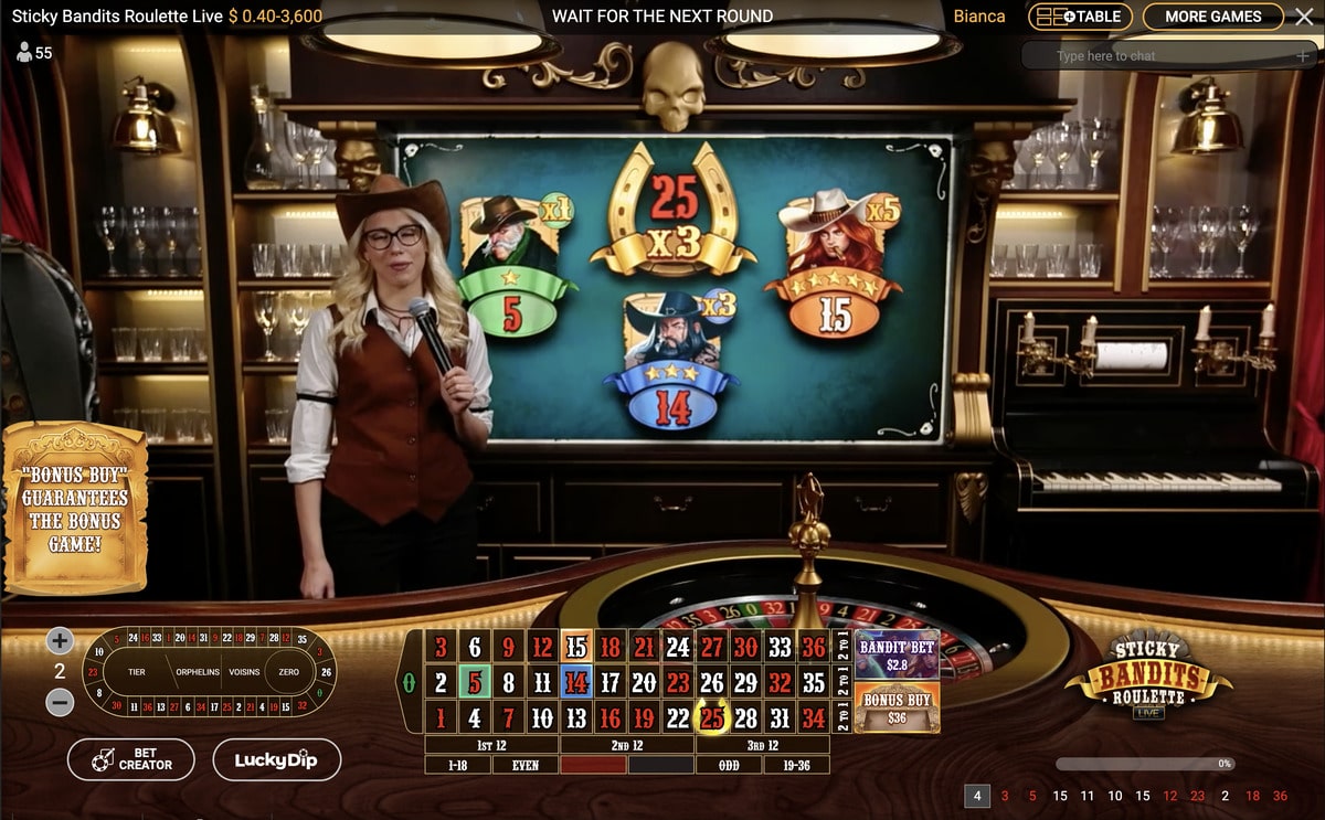 Studio du jeu Sticky Bandits Roulette Live
