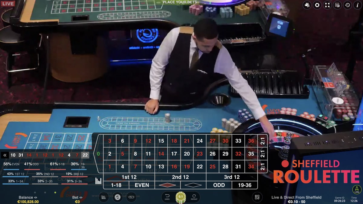 Sheffield Roulette Authentic Gaming