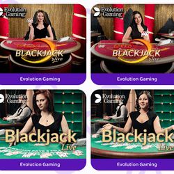 Tables de blackjack en ligne sur Simsinos