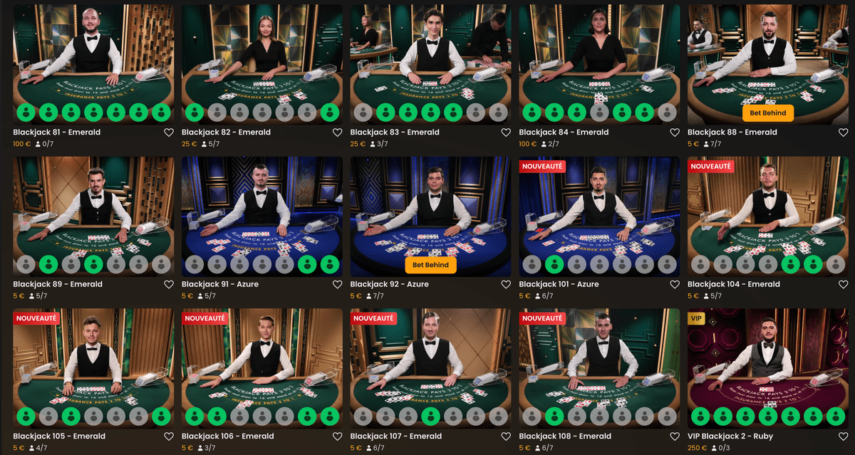 Blackjack Emerald Live Blackjack Emerald de Pragmatic Play Live