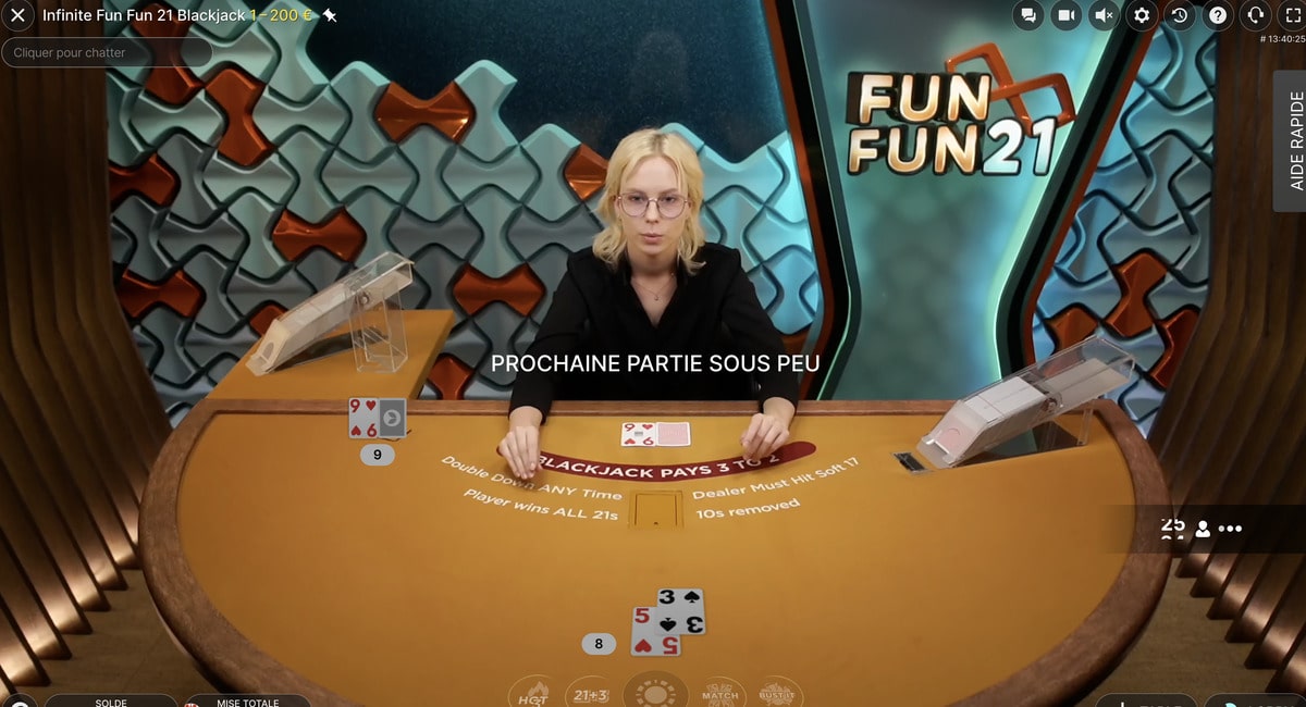 Infinite Fun Fun 21 Blackjack d'Evolution