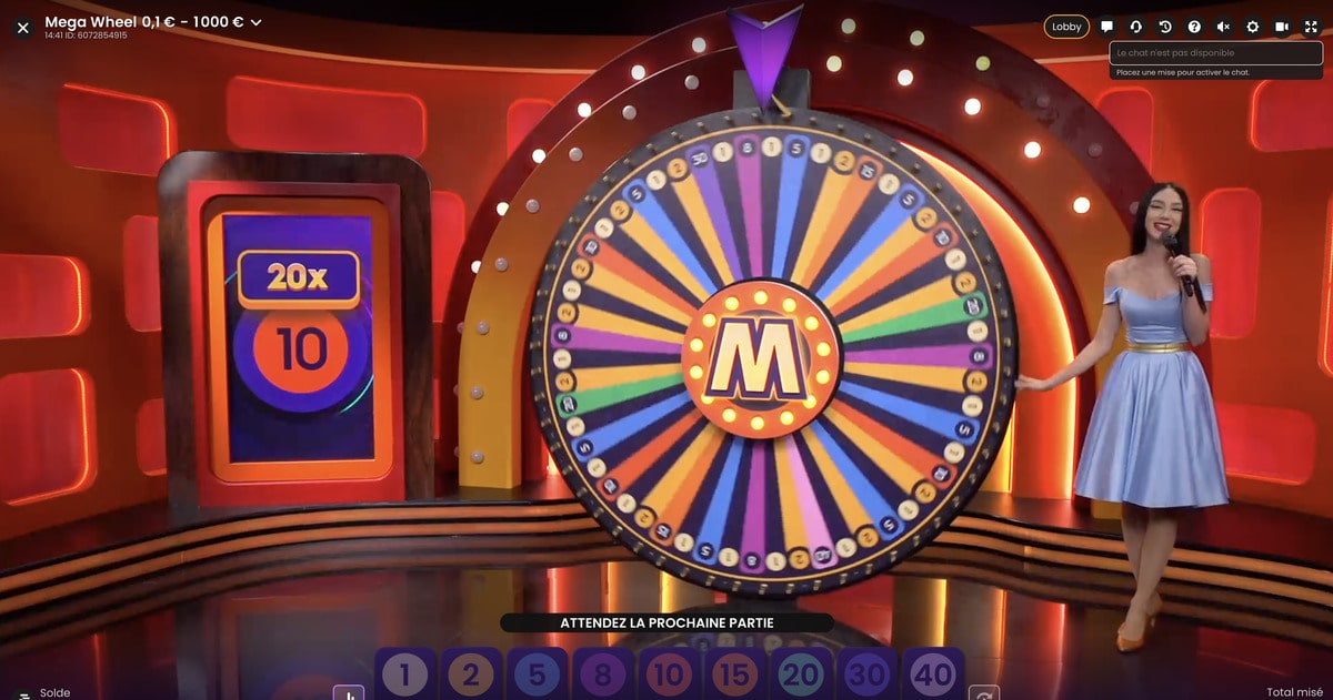 Multiplicateurs de gains sur Mega Wheel