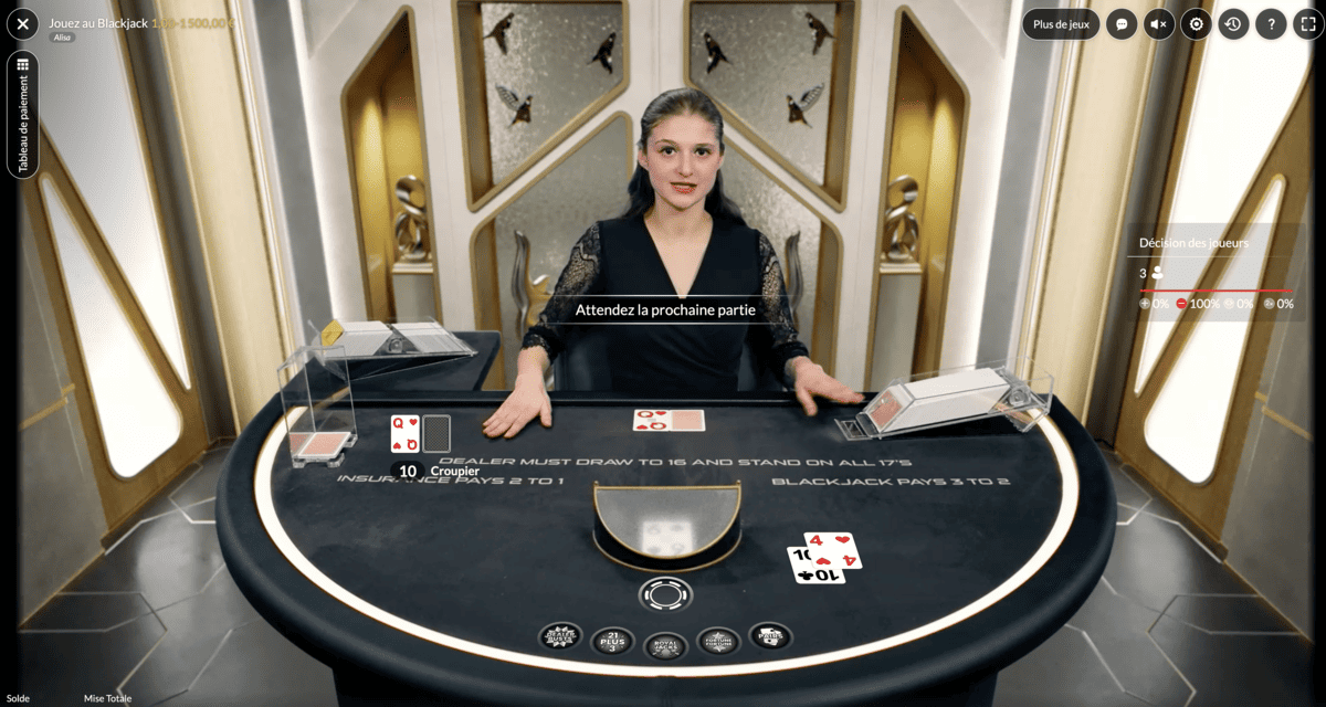 Croupier en Live Blackjack Microgaming