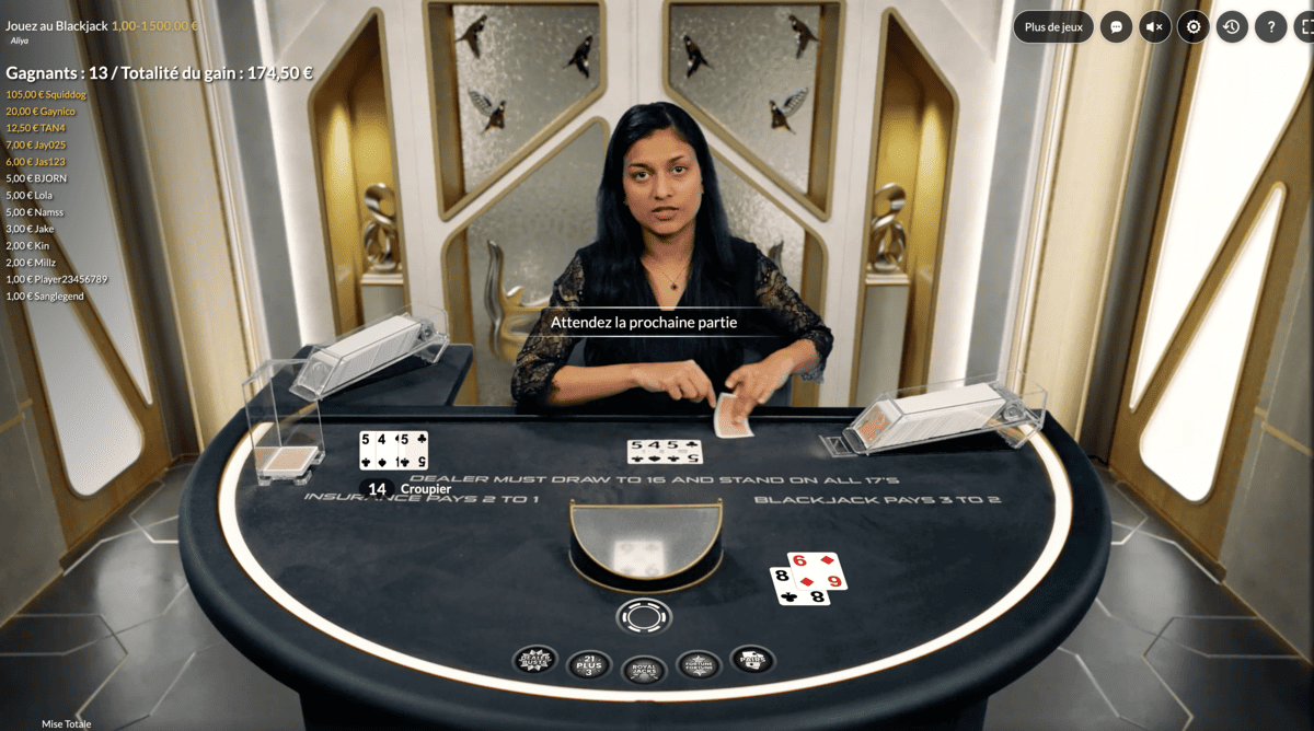 Studio de la table Everplay Blackjack