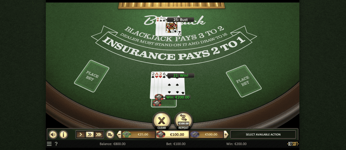 European Blackjack de Betsoft European Blackjack de Betsoft