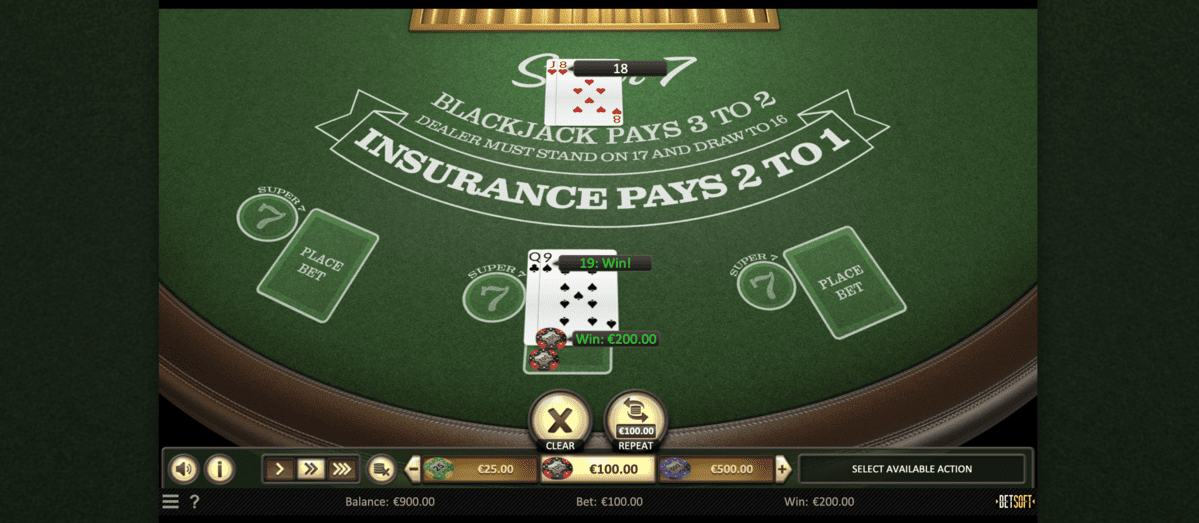 Super 7 Blackjack de Betsoft Super 7 Blackjack de Betsoft