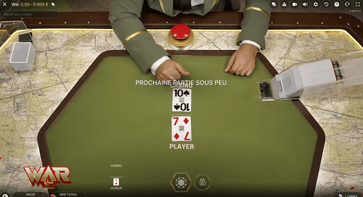 Cartes du Jeu de Bataille en live War