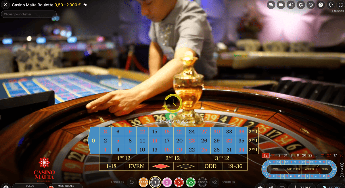 Croupier du Casino Malta Roulette