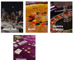Jeux de tables du Casino de Mandelieu