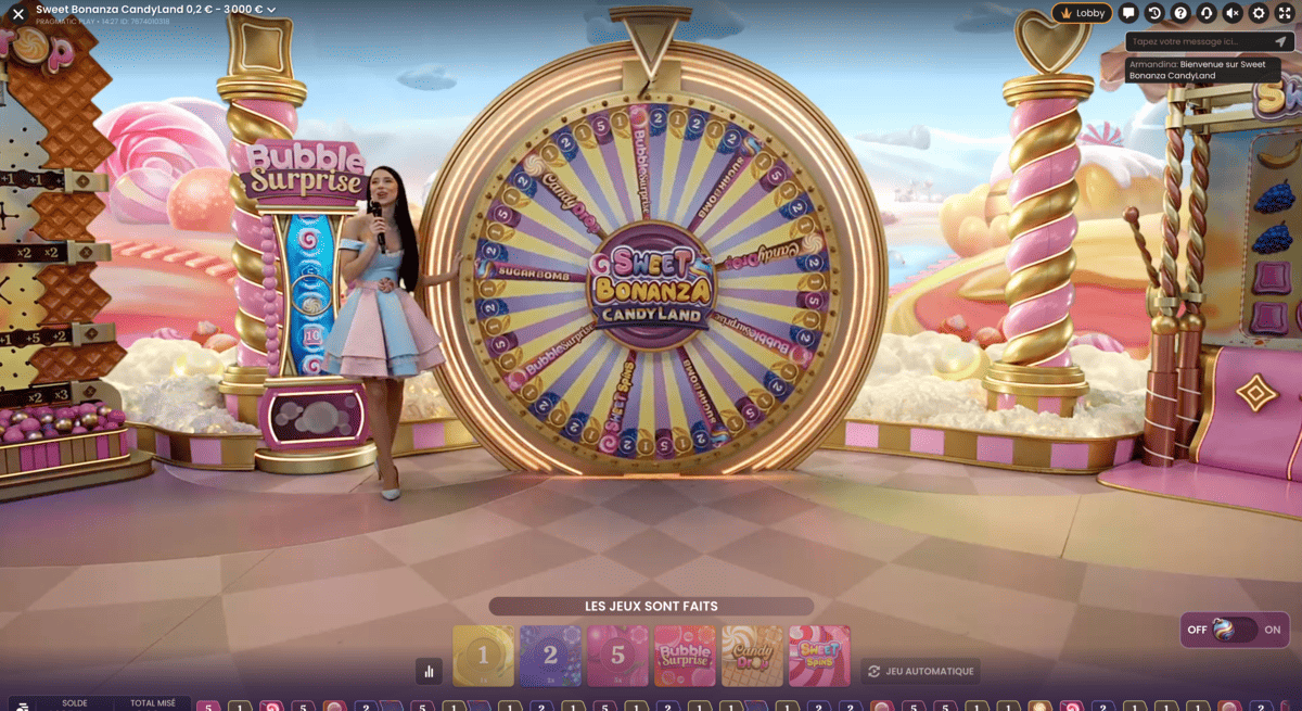 Roue de Hasard Sweet Bonanza Candyland
