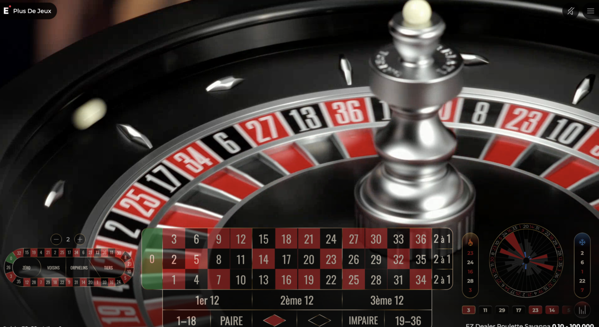 Roue de la EZ Roulette Savana