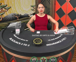 Croupiere en live sur Limitless Blackjack South Africa