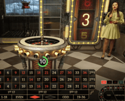 Croupiere en live sur Roulette Fireball
