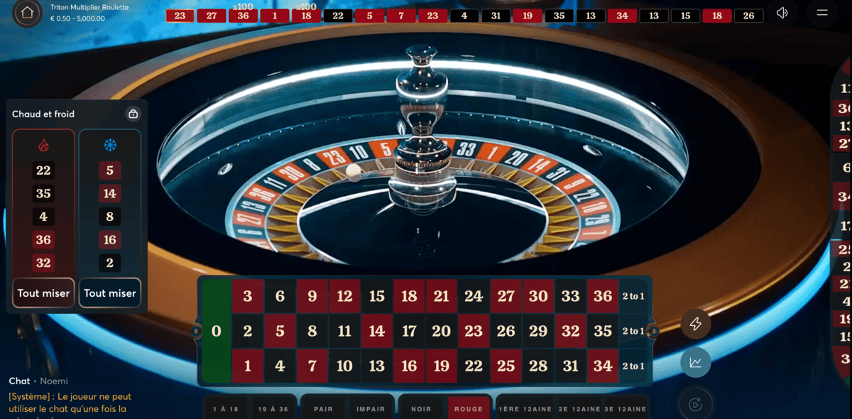 Roue de Triton Multiplier Roulette