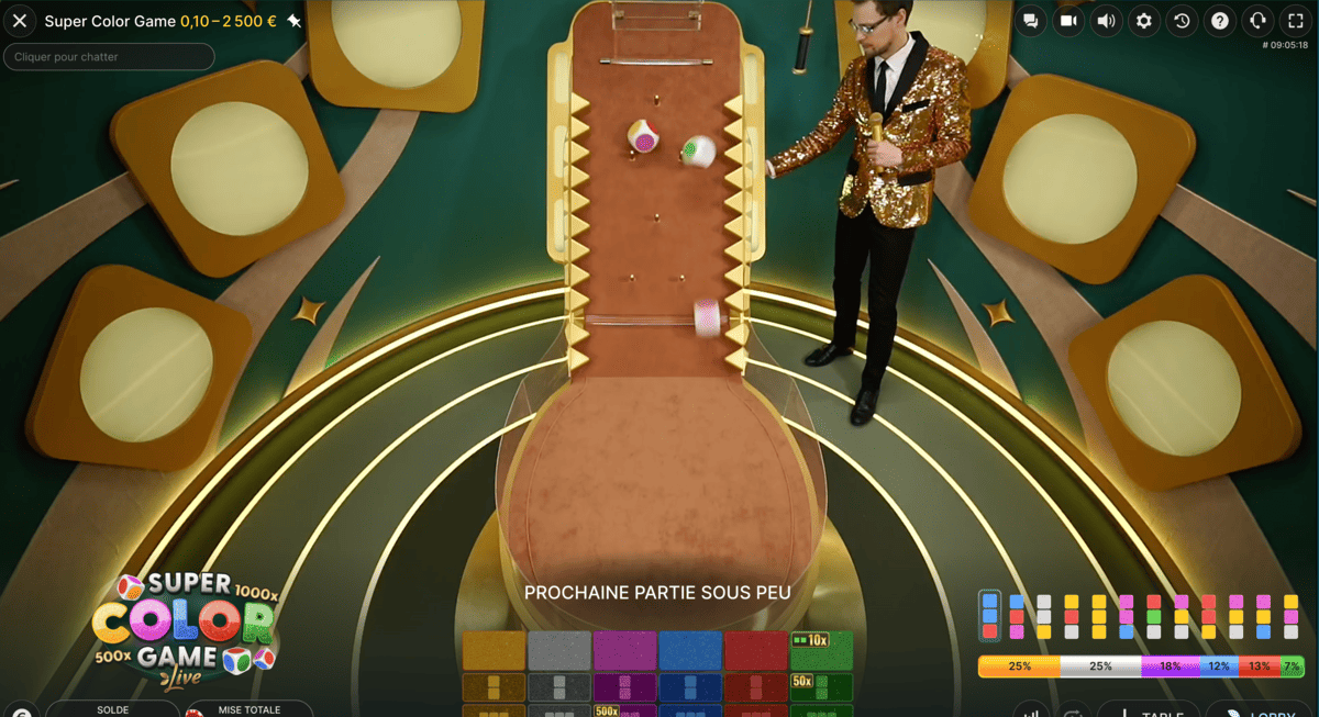 Super Color Game Dés en live