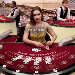 Capture Ecran Blackjack d'un casino en ligne