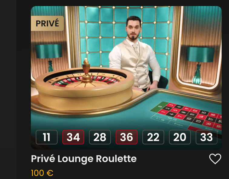 Roulette Privé Lounge Privé Lounge Roulette