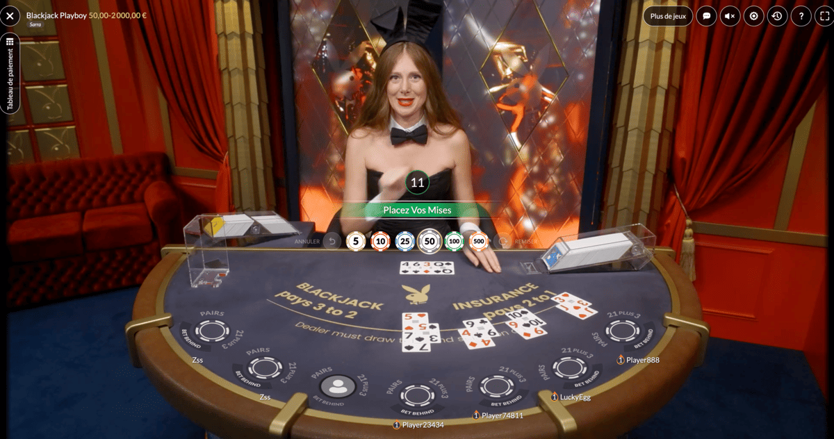 Croupiere Bunny de Playboy Blackjack