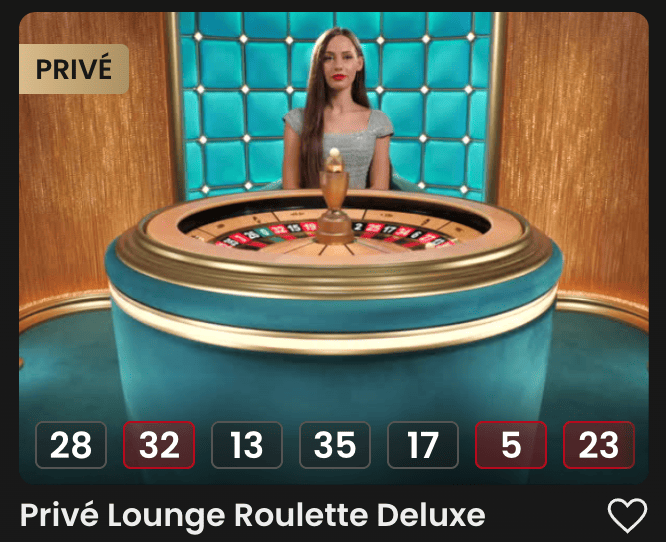 Roulette Deluxe Privative Privé Lounge Roulette Deluxe est une Roulette en ligne de luxe Privative