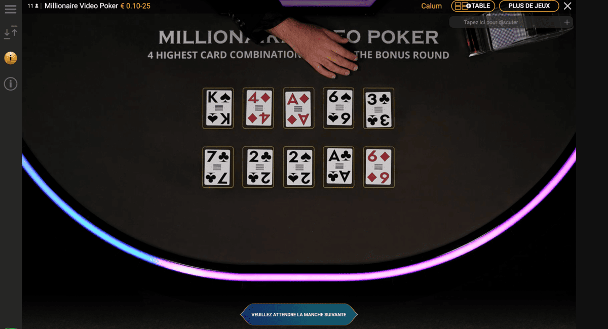 Cartes de Millionaire Video Poker de Playtech